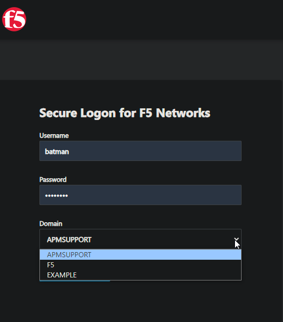 Adding domain variable to login page