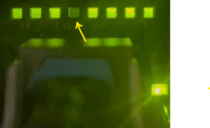 The interface activity LED off or blink with a big interval