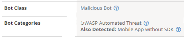 Custom Bot Signature set to Allow request but Generates an Alarm