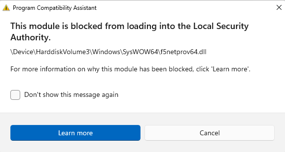 APM - Edgeclient Reusing the Windows Credentials fails on Windows 11 ...