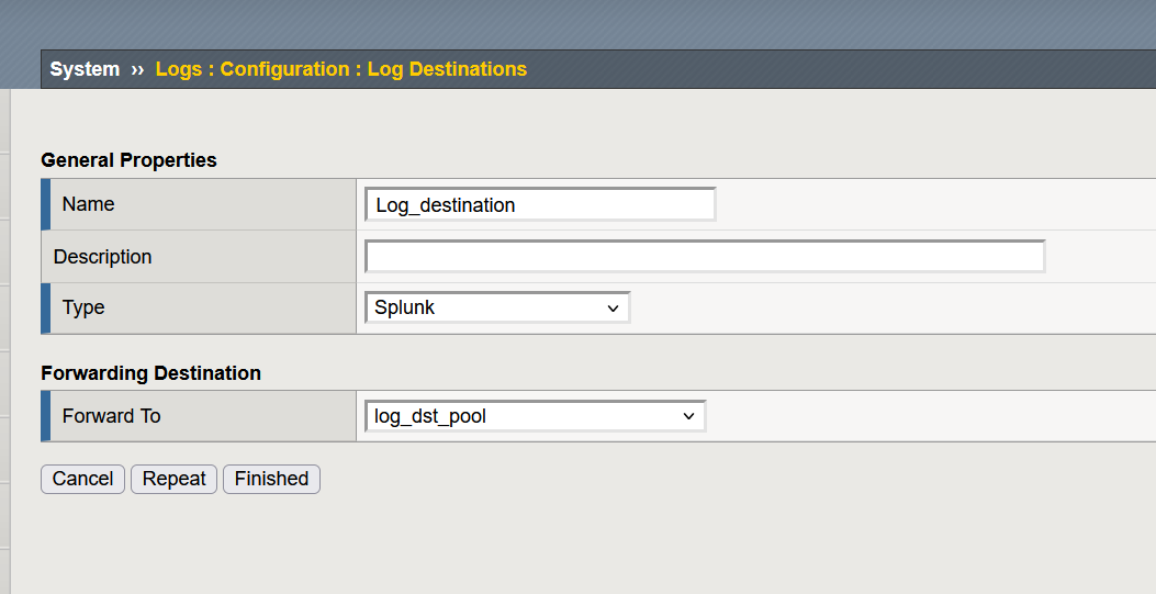 Configure a remote logging profile for the WAF DoS profile or BOT ...