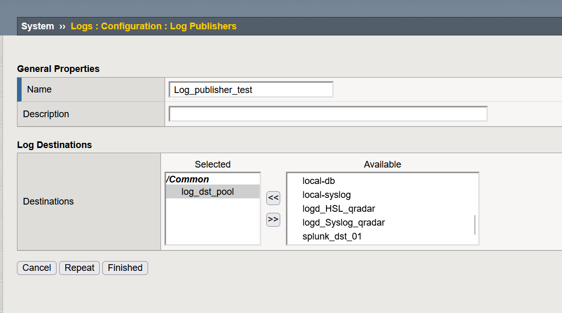 Configure a remote logging profile for the WAF DoS profile or BOT ...