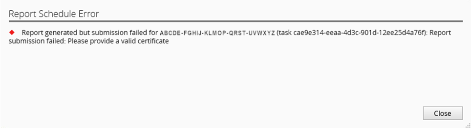 Error: Report submission failed: curl (35) Unknown SSL protocol error ...