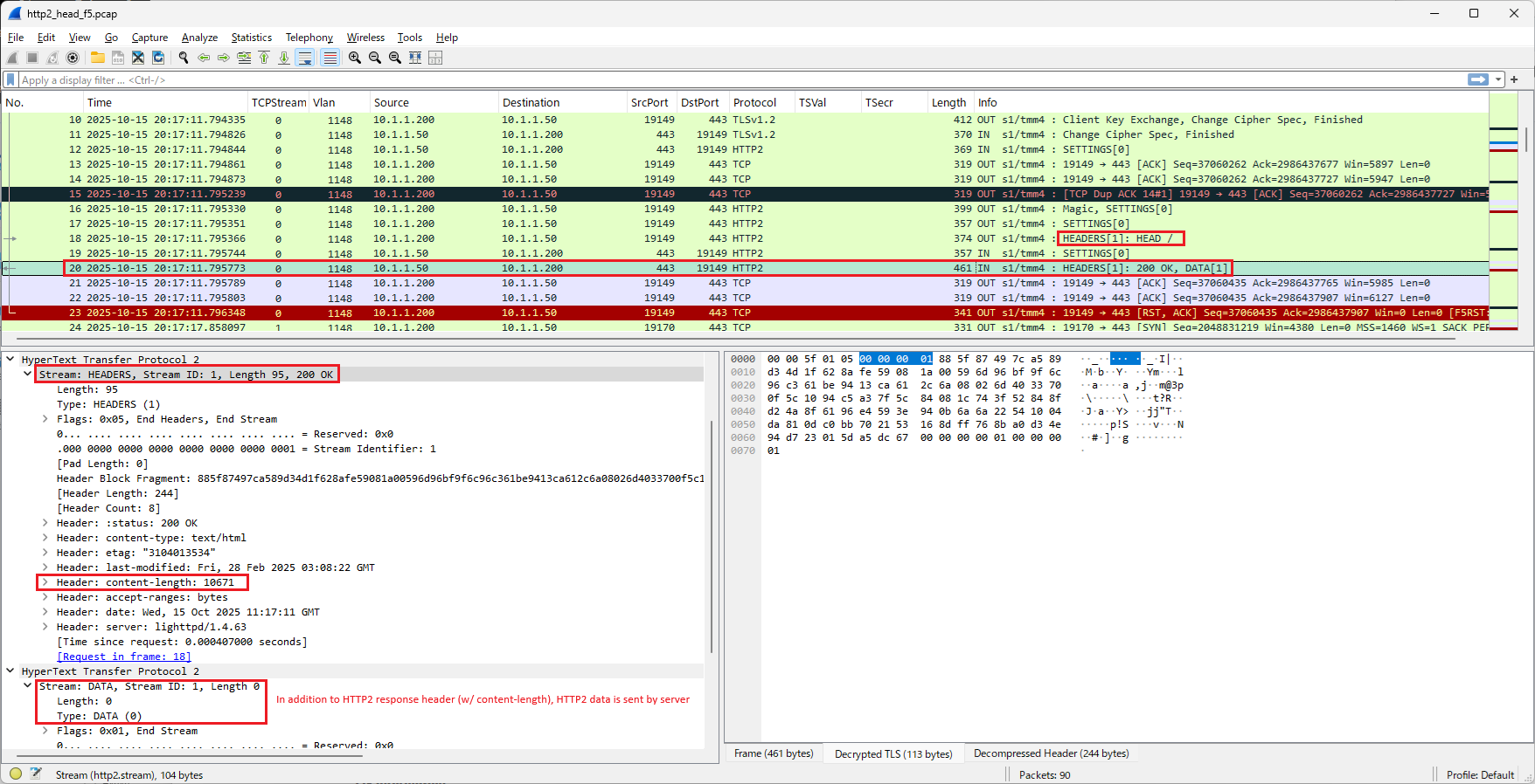 HTTP2 HEAD monitor fails when pool member returns HTTP2 response with ...