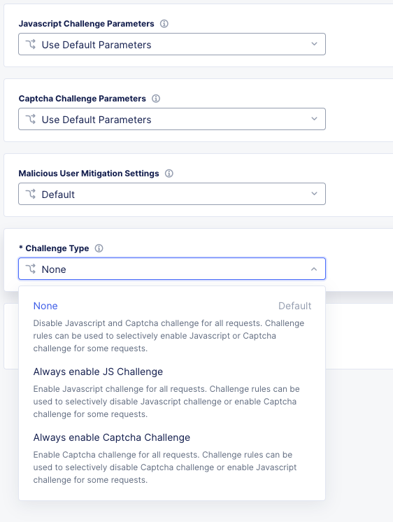 How do I prompt a JavaScript challenge or a Captcha to specific ...