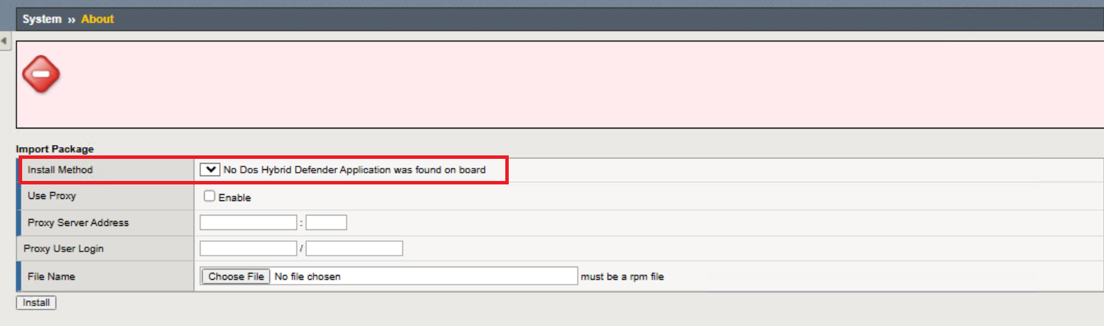 BIG-IP DDoS GUI Error Banner and DHD version mismatch